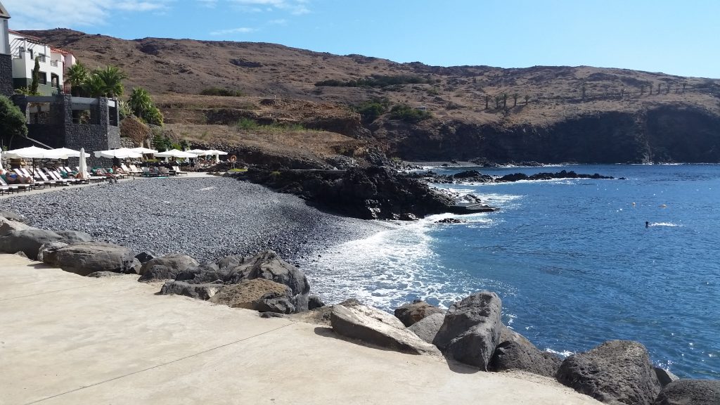 Stranden är inte lika fin som på Porto Santo.